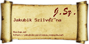Jakubik Szilvána névjegykártya